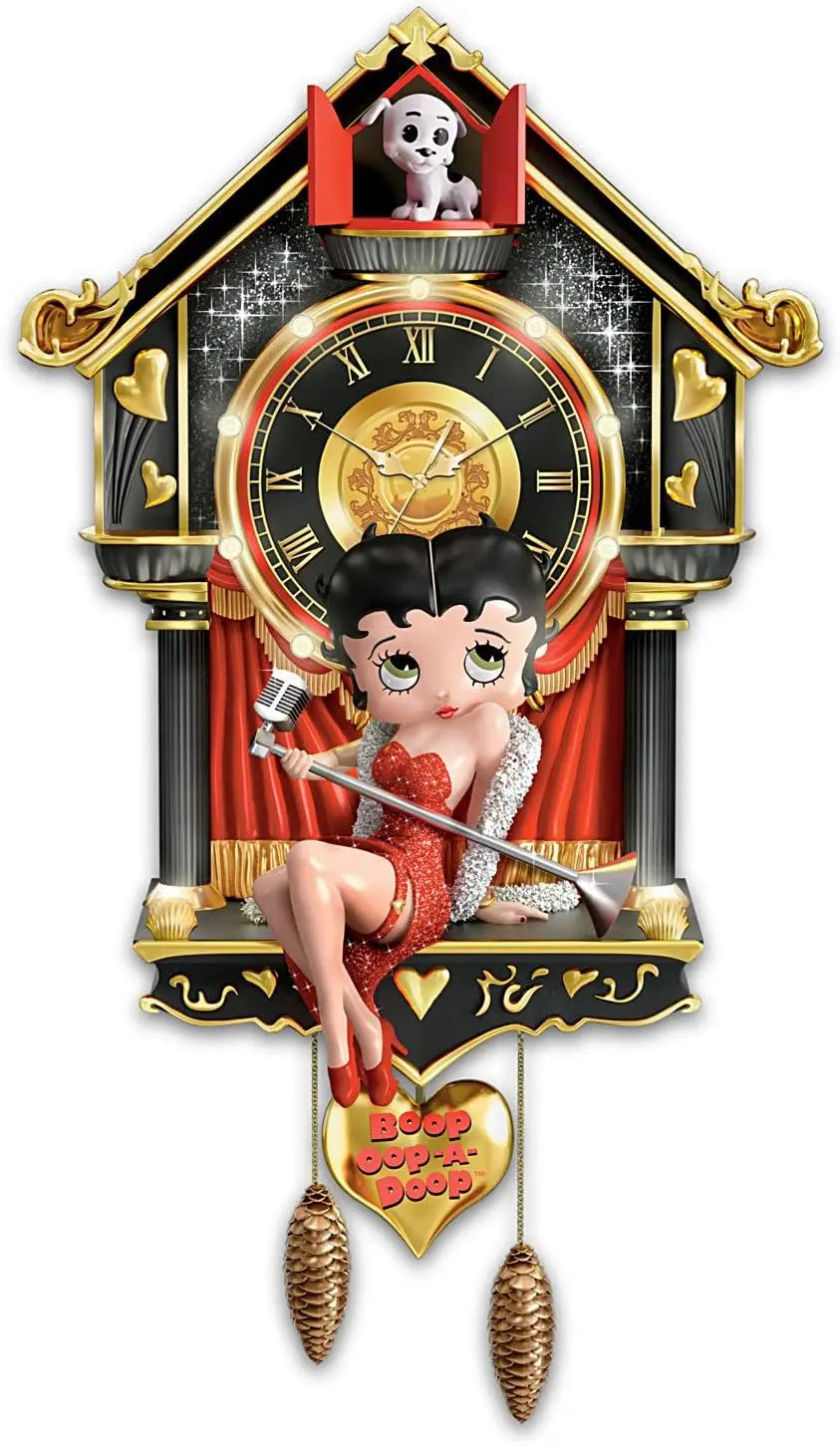 Sculpted Betty Boop Cuckoo Clock With Lights And Sound