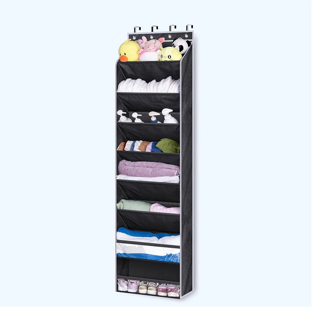 HiMISS Over The Door Shoe Organizer With Metal Hooks