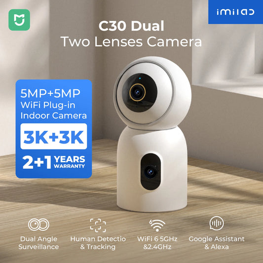 IMILAB C30 Indoor AI Camera Dual 3K Lens WiFi 6 Night Vision