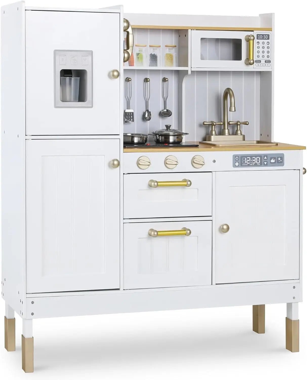 AuAgHign-concerned Wooden Kids Kitchen Set With Light and Sound