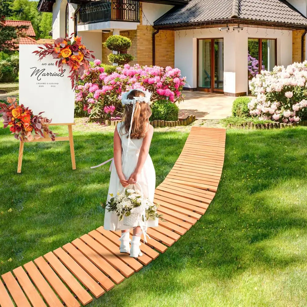 Wooden Garden Pathway Roll Out Walkway For Lawn Patio Backyard