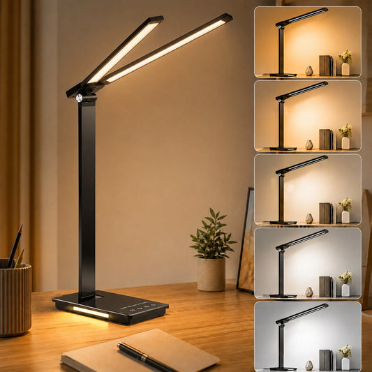 Dumiloo Double Head Led Desk Lamp With 88 Leds
