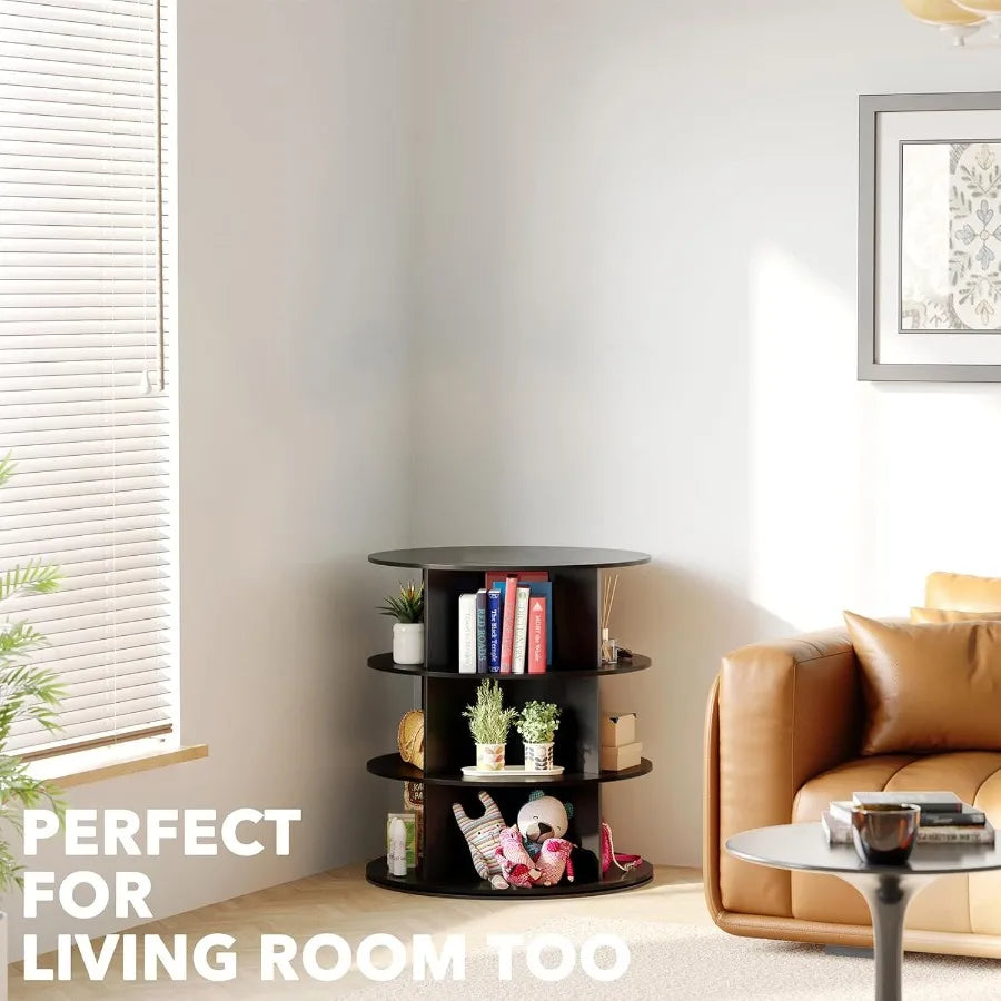 Hign-concerned 3 Tier Rotating Shoe Rack Tower Display