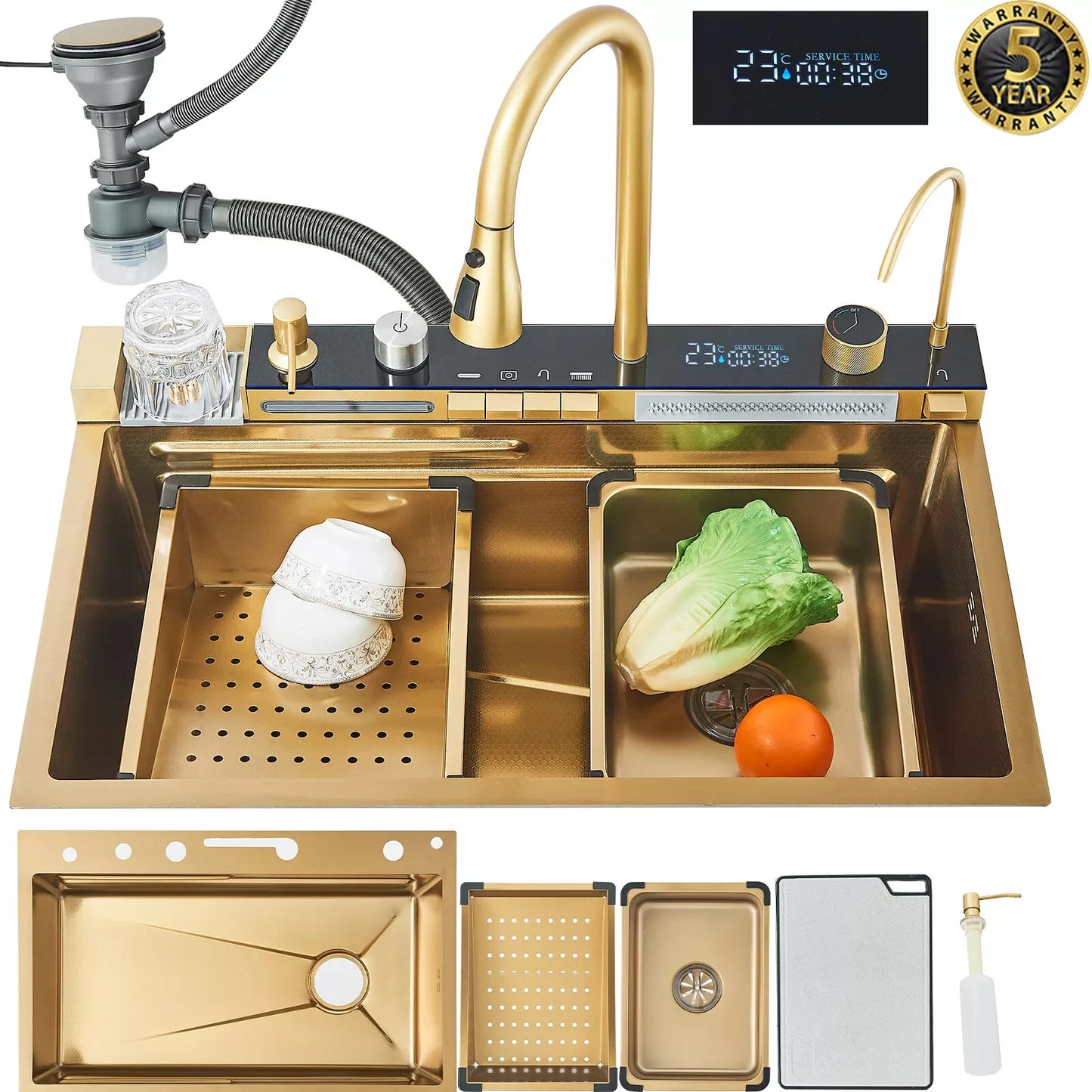 Suguword Stainless Steel Kitchen Sink With Basin Drainage
