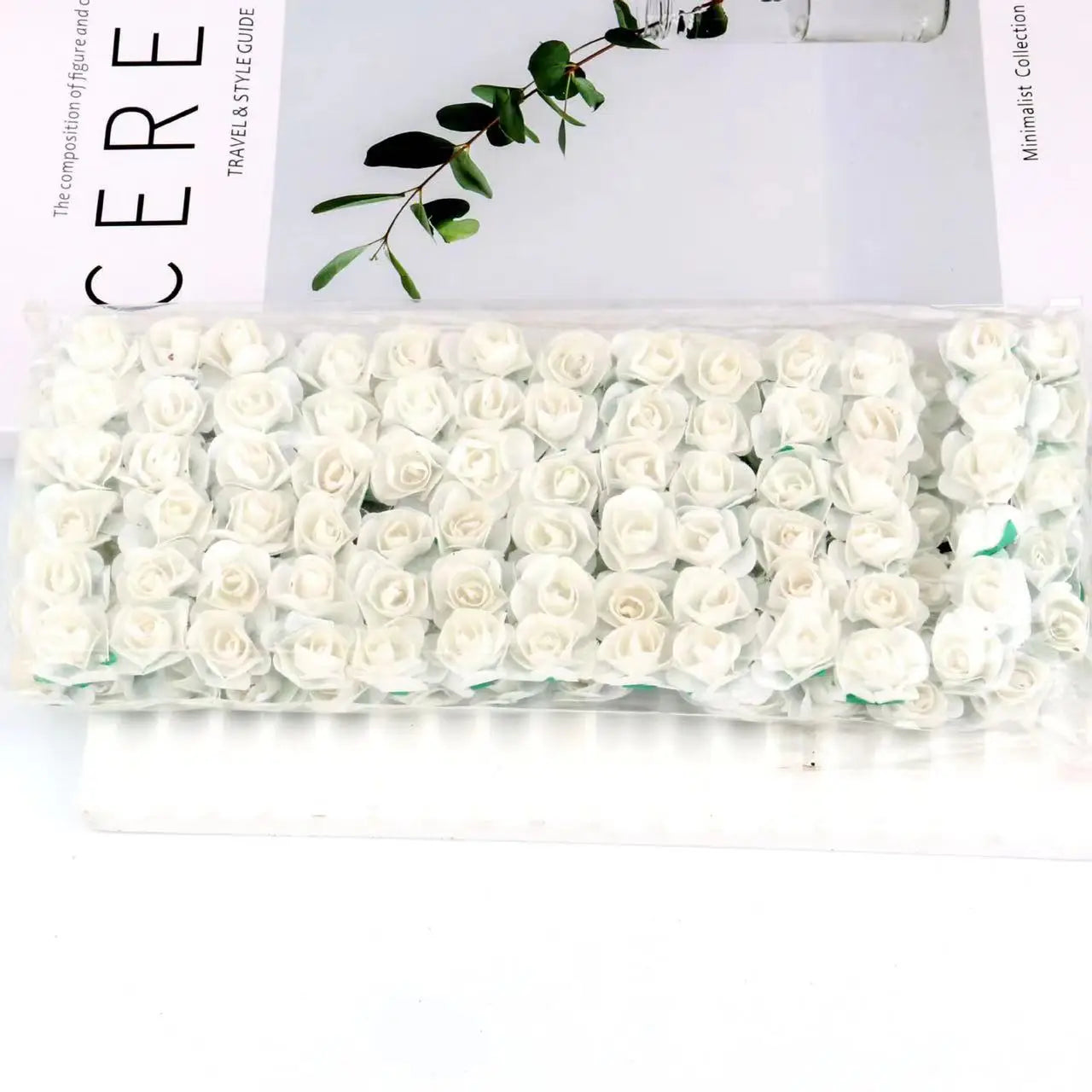 Artificial Paper Rose Bouquet For Scrapbooking And Wedding Decor