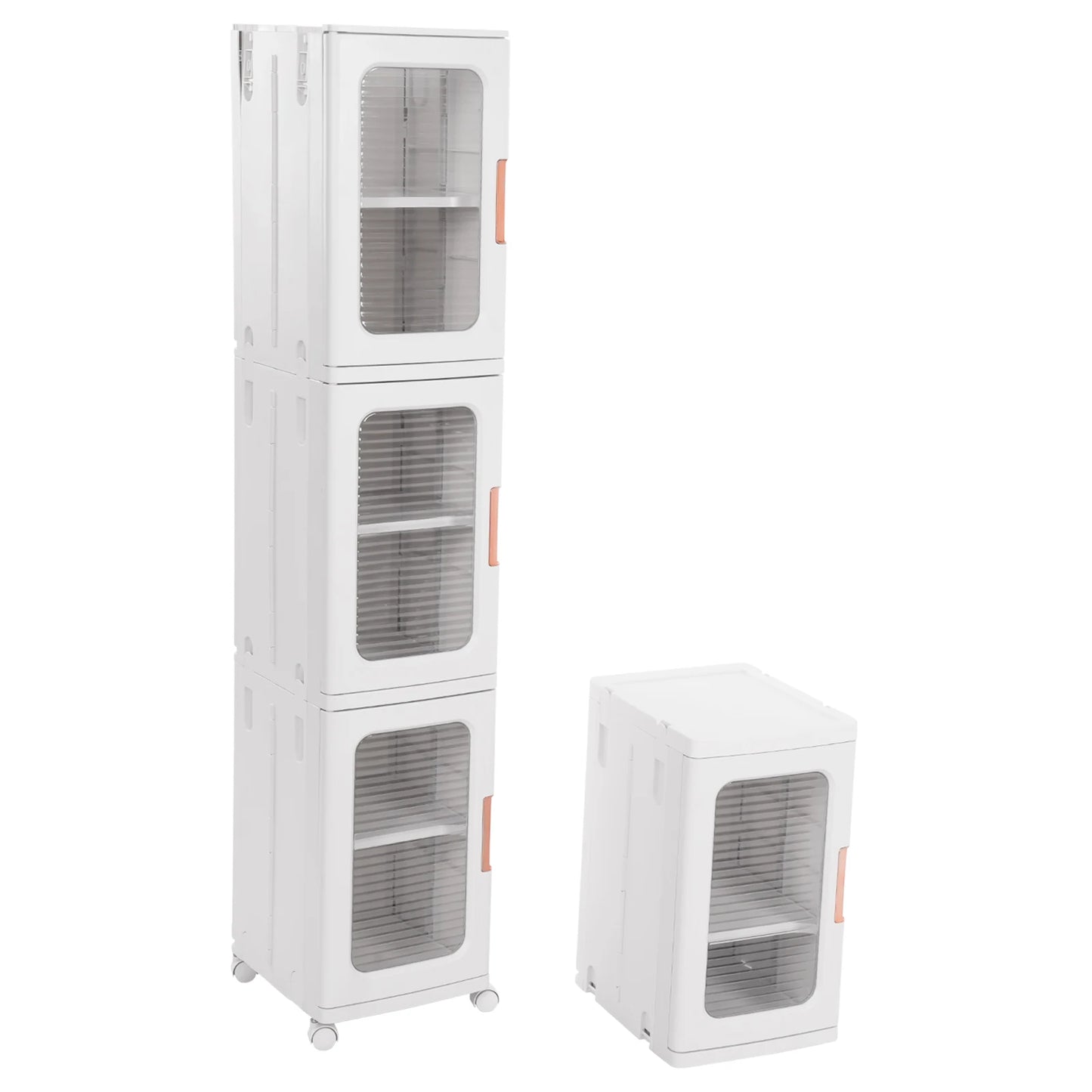 Storage Cabinet 4 Tier Narrow Organizer With Wheels