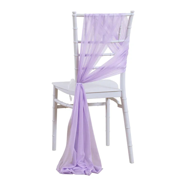 Chiffon Chair Sashes for Wedding Decor Draping with Tie
