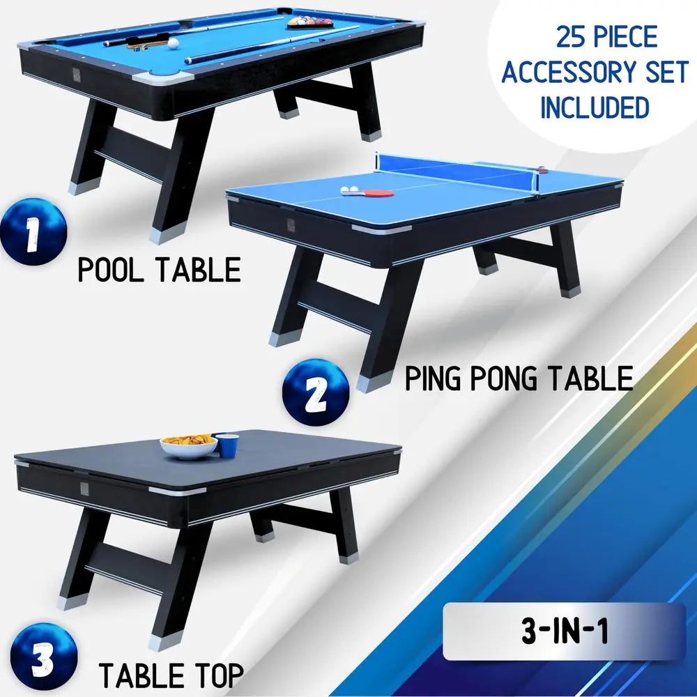 YTYIN MultiGame Table Billiards And Ping Pong Set Pro