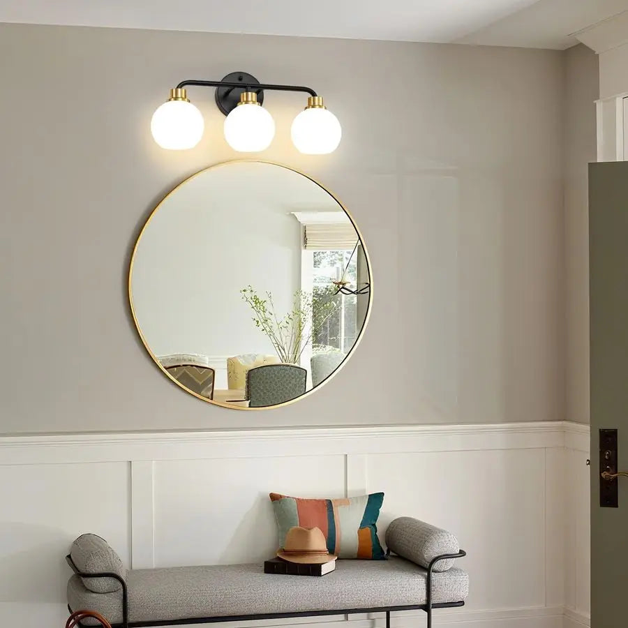 Modern Milk Glass Bathroom Vanity Light With Elegant Finish
