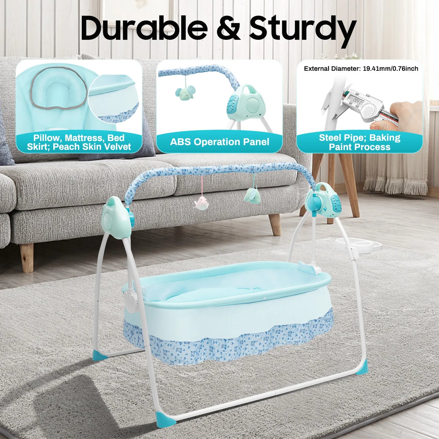 Devine In And Out Electric Baby Cradle Rocker Deluxe