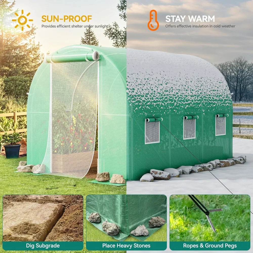 Heavy Duty Walk-In Greenhouse For Outdoor Gardening