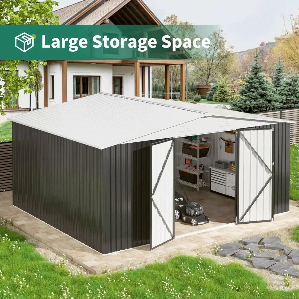 Outdoor Weatherproof ShedStructure With Lockable Doors IndustrialGrade Construction
