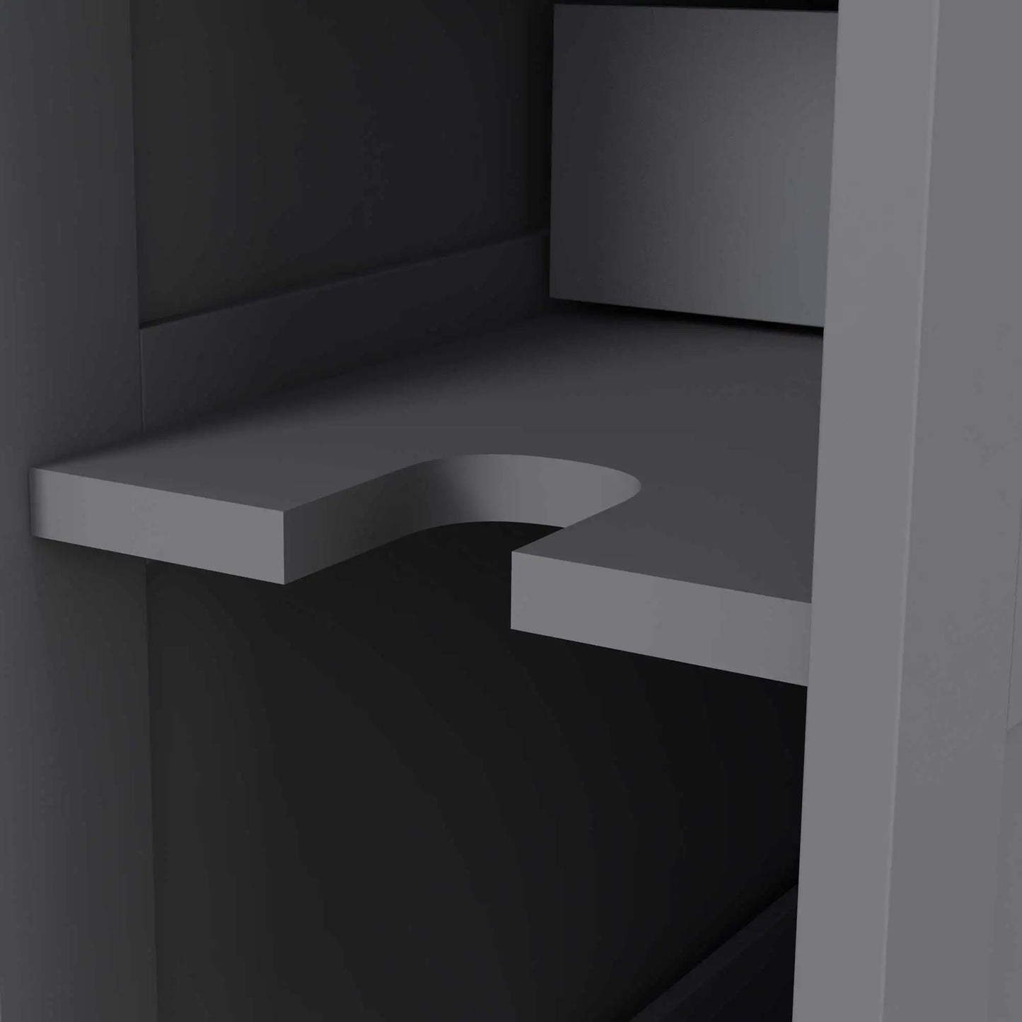 HOMCOM Wood Rolling Narrow Bathroom Storage Cabinet