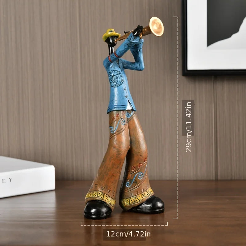 Hign-concerned Resin Band Statue For Living Room Decor