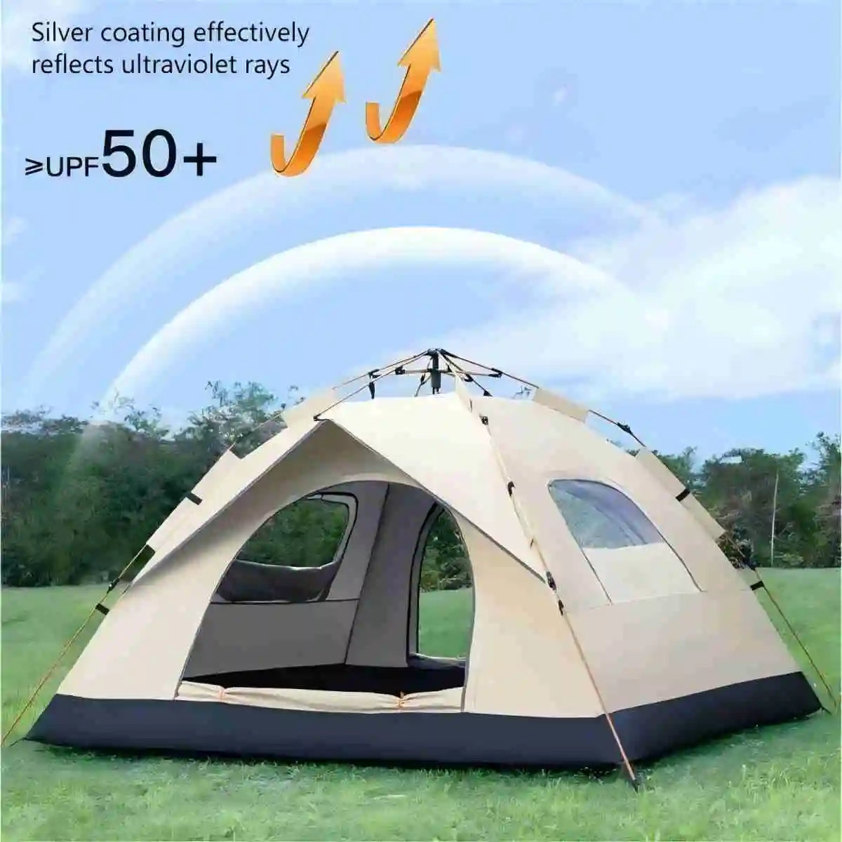 Pakicetus Outdoor Camping Tent Sunshade Two Doors Two Windows