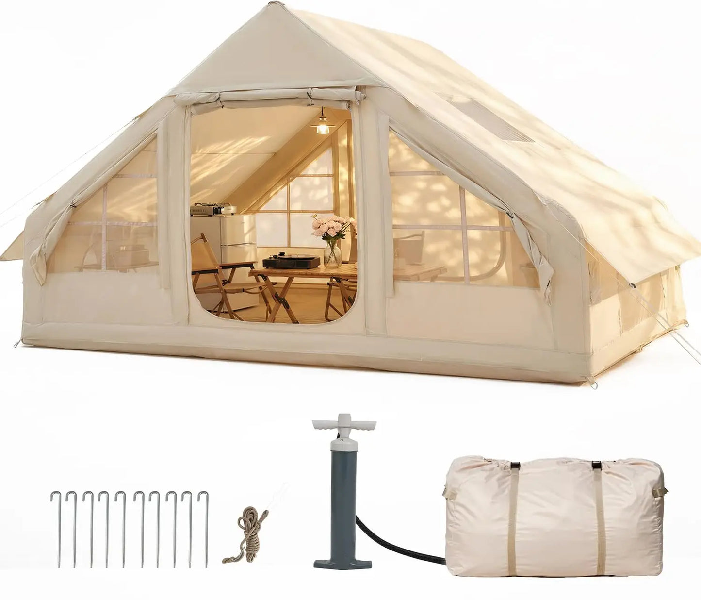 Inflatable Camping Tent For Four To Eight People Shelter