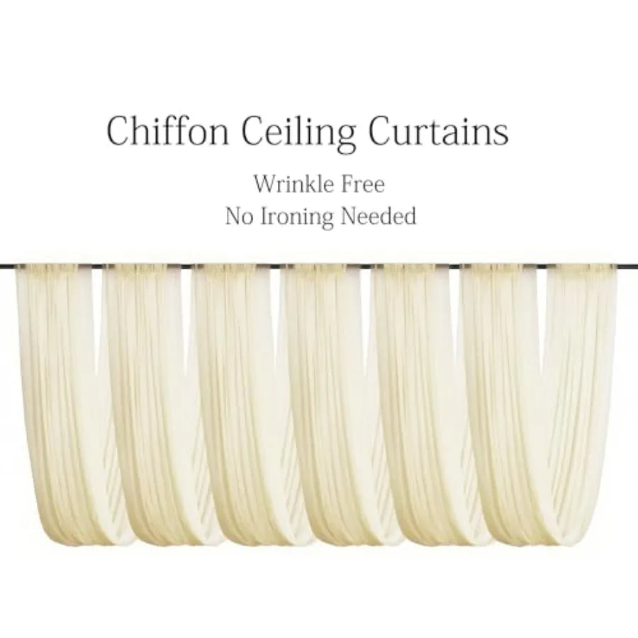 Yao Hui Huang Wedding Ceiling Draping Fabric Chiffon Curtains