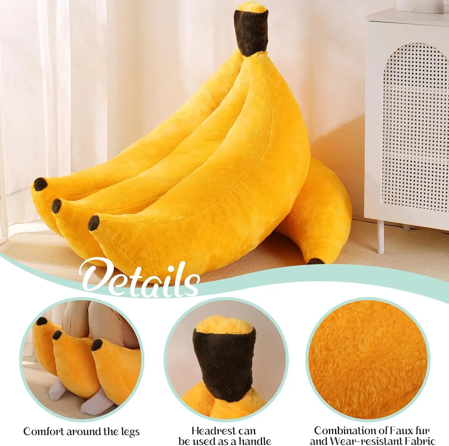 Banana Bean Bag Chair With Ottoman Convertible Sofa Bed