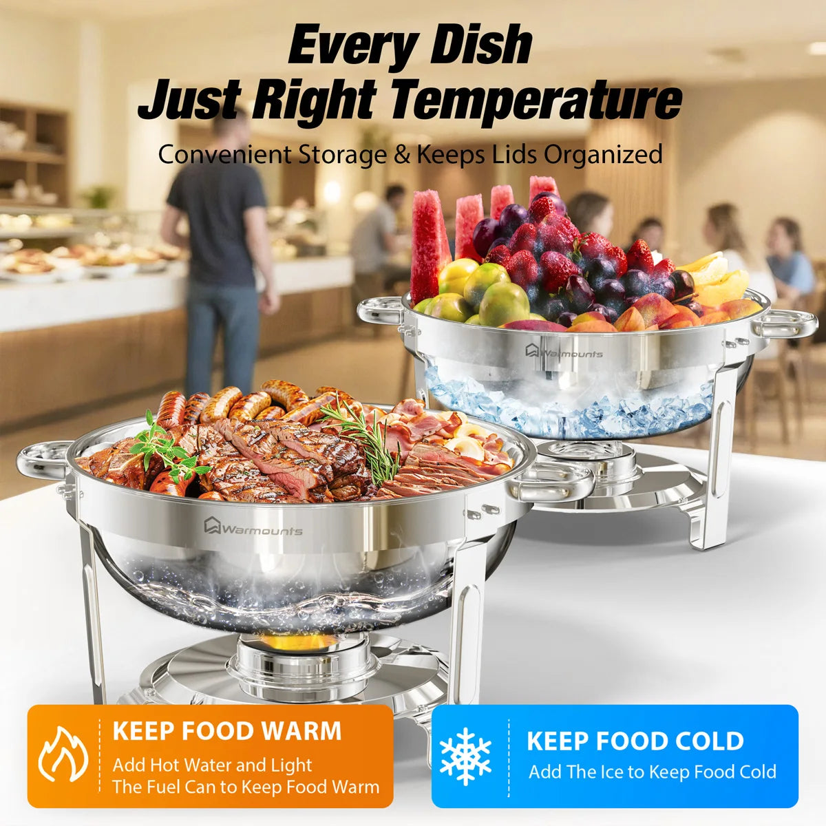 Chafing Dish Buffet Set Stainless Steel Food Warmer Catering