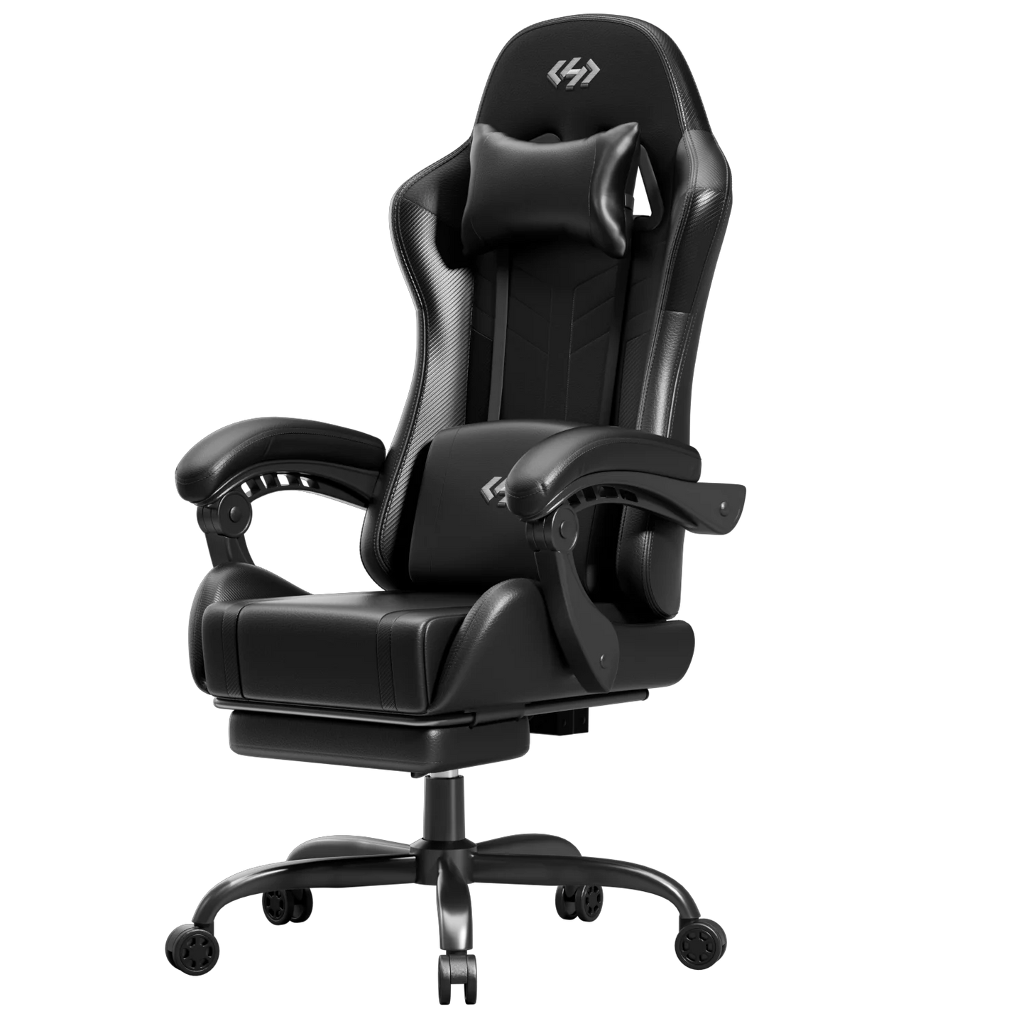 Ergonomic Gaming Chair With Lumbar Massage And Adjustable Headrest