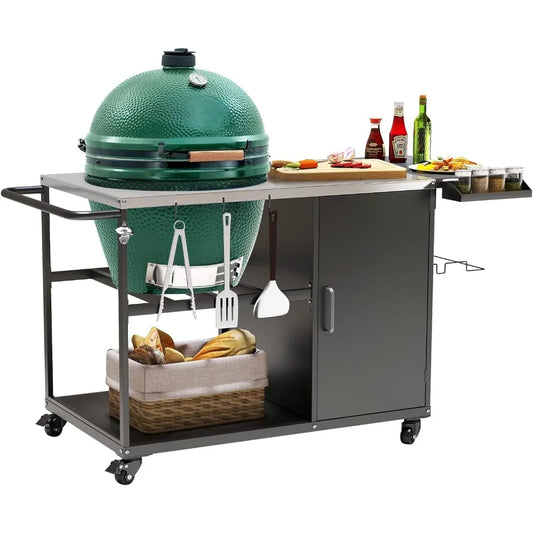 DAFIFY Big Green Egg Grill Cart With Wheels And Storage