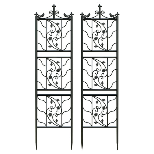 Metal Garden Trellis Tall Climbing Fence for Vegetables Grapes and Flowers