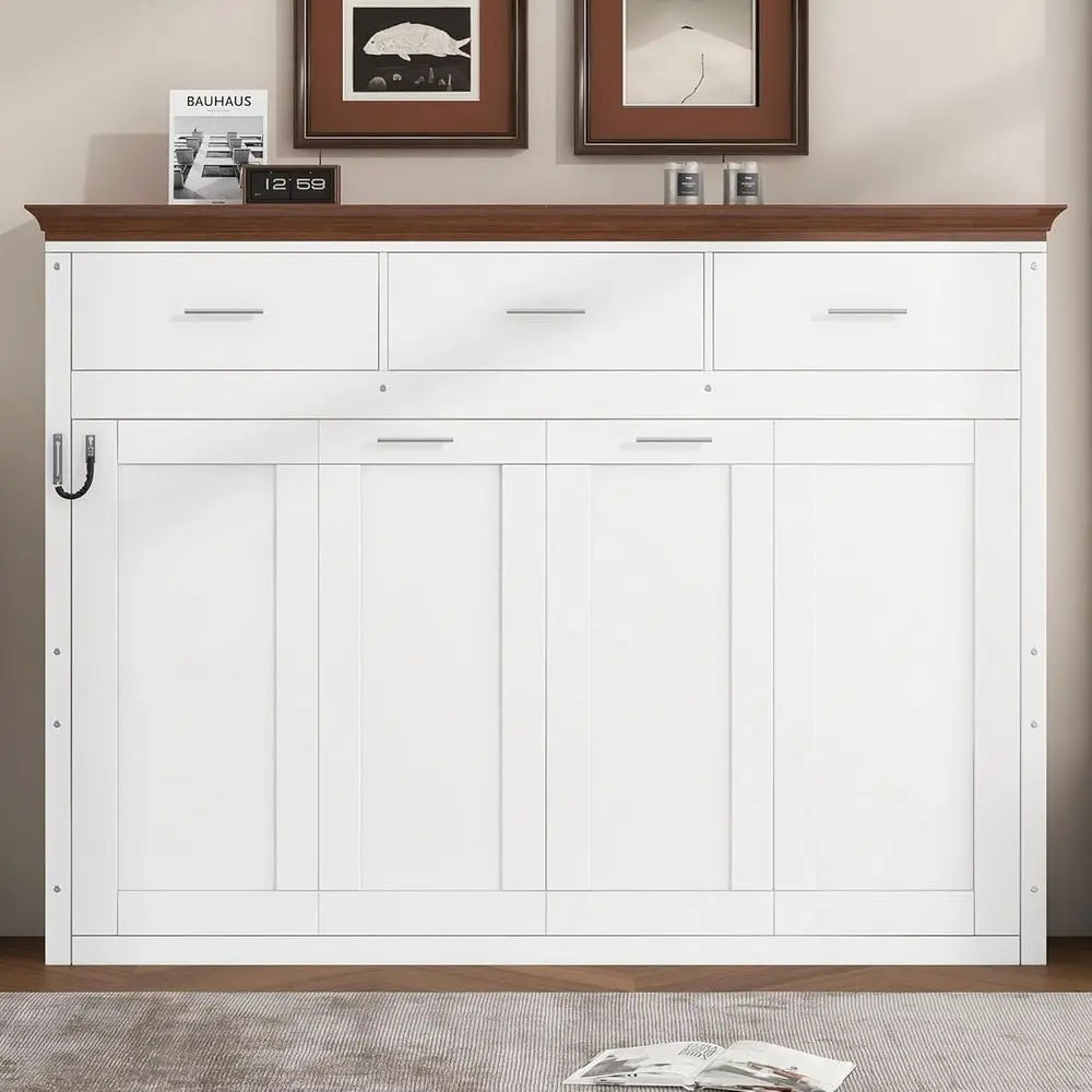 Murphy Bed Cabinet With Storage For Home Office Space Saving