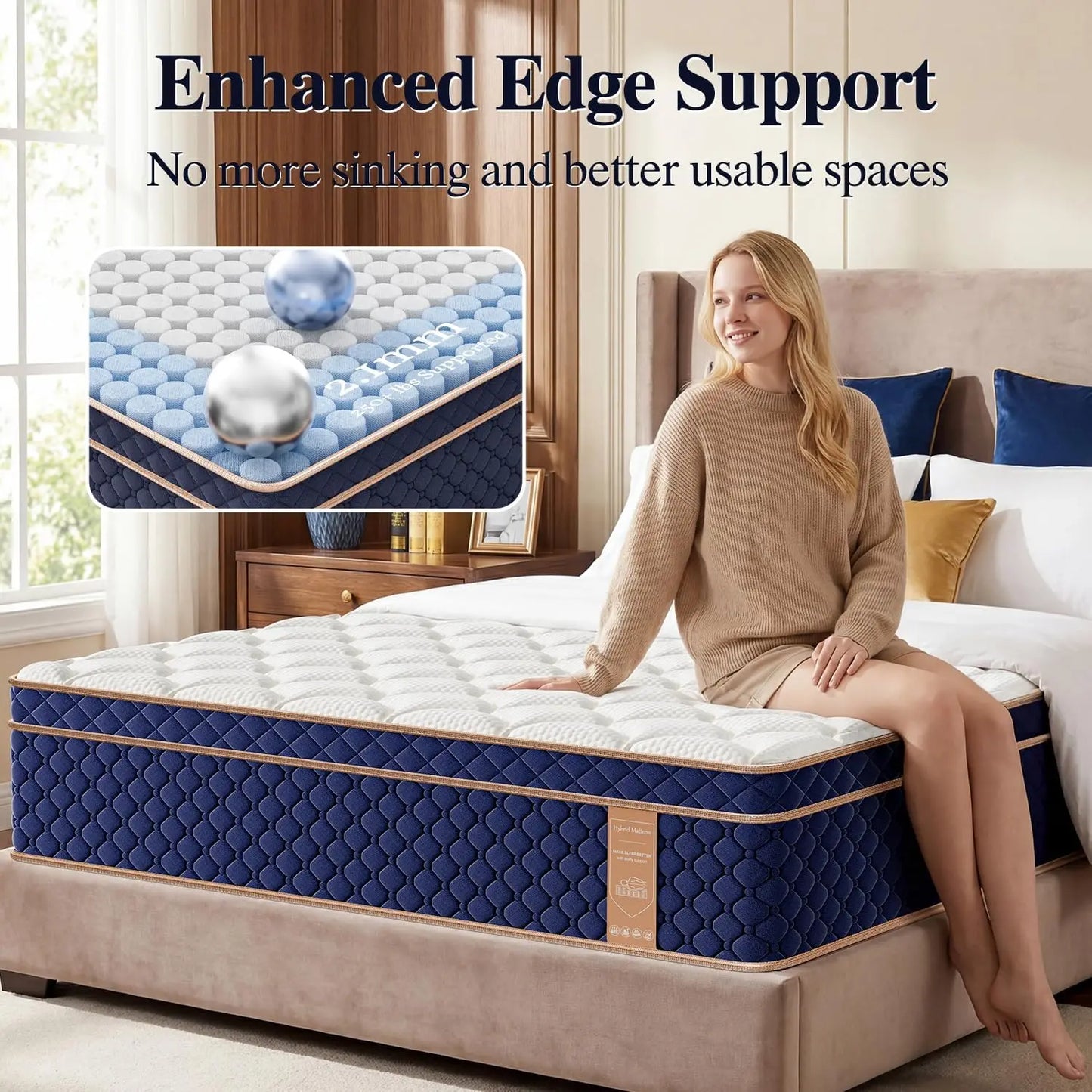 Hybrid Mattress in Box Gel Memory Foam Medium Firm