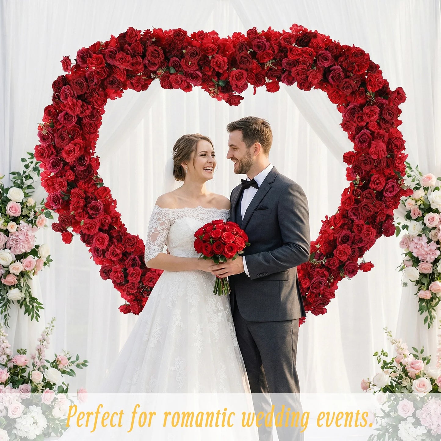 Alloet Iron Art Flowers Backdrop Stand Rose Wedding Arch