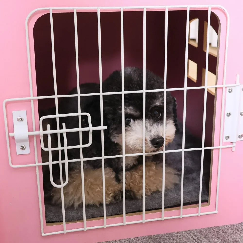 Cozy Wooden Indoor Dog House for Small Dogs and Cats Perfect Pet Bed