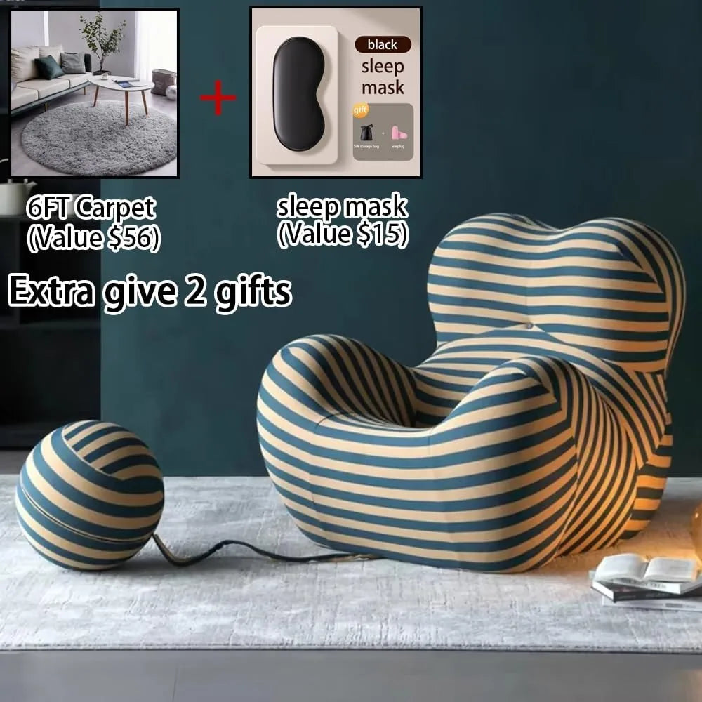 Light Luxury Modern Designer Lazy Sofa for Living Room and Balcony Relaxation