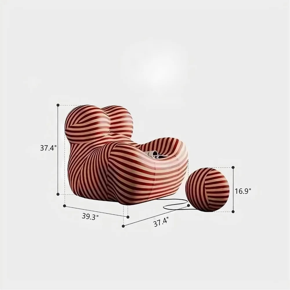 Light Luxury Modern Designer Lazy Sofa for Living Room and Balcony Relaxation