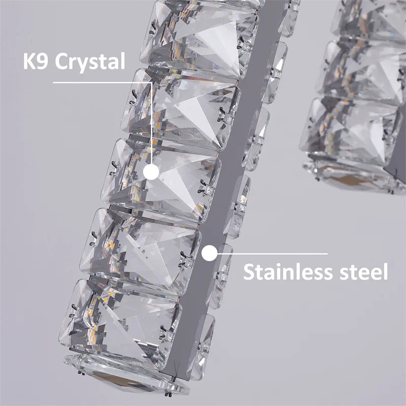 Vetrulus Nordic Crystal LED Pendant Chandelier Modern Home Lighting