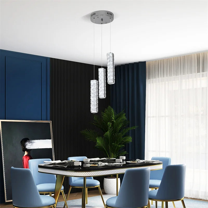 Vetrulus Nordic Crystal LED Pendant Chandelier Modern Home Lighting